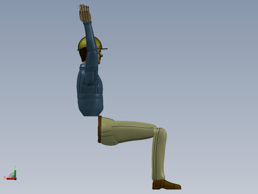 工人90°蹲姿后视缩略图