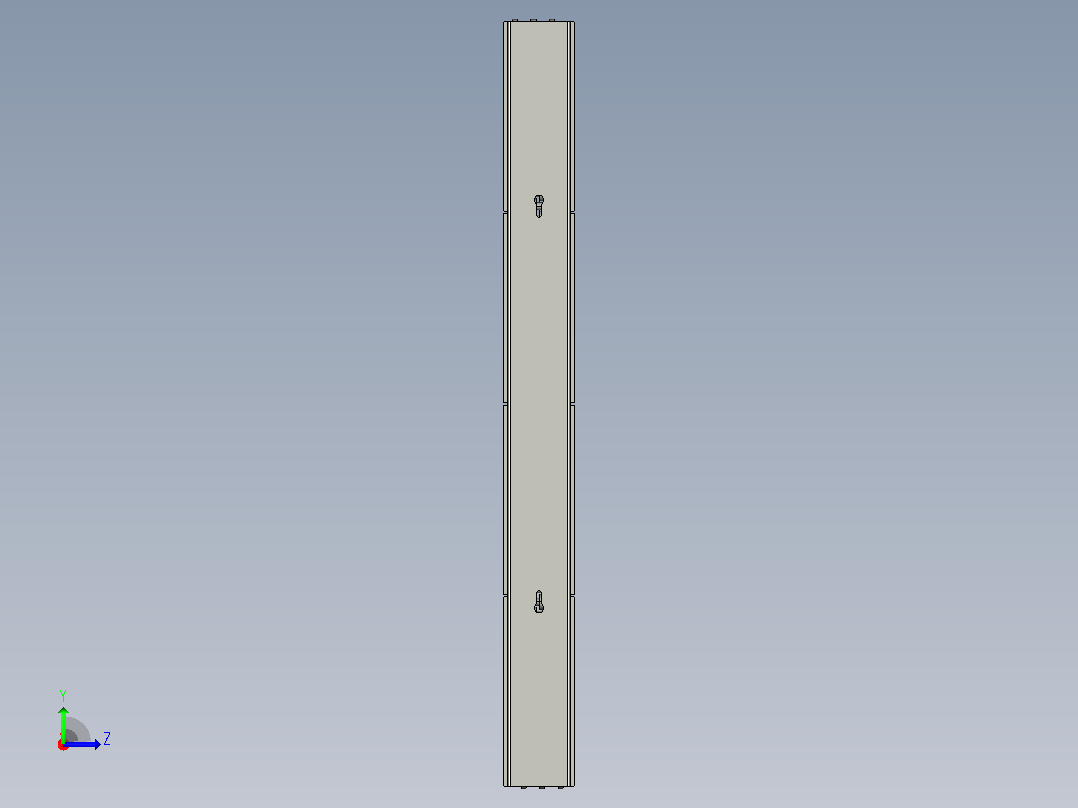 GZ-HL-3-C1 三排滚珠护栏左视图