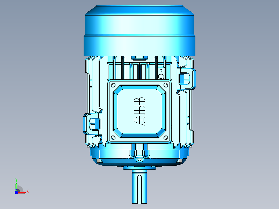 电机- ABB M2BAX100L_B3前视图