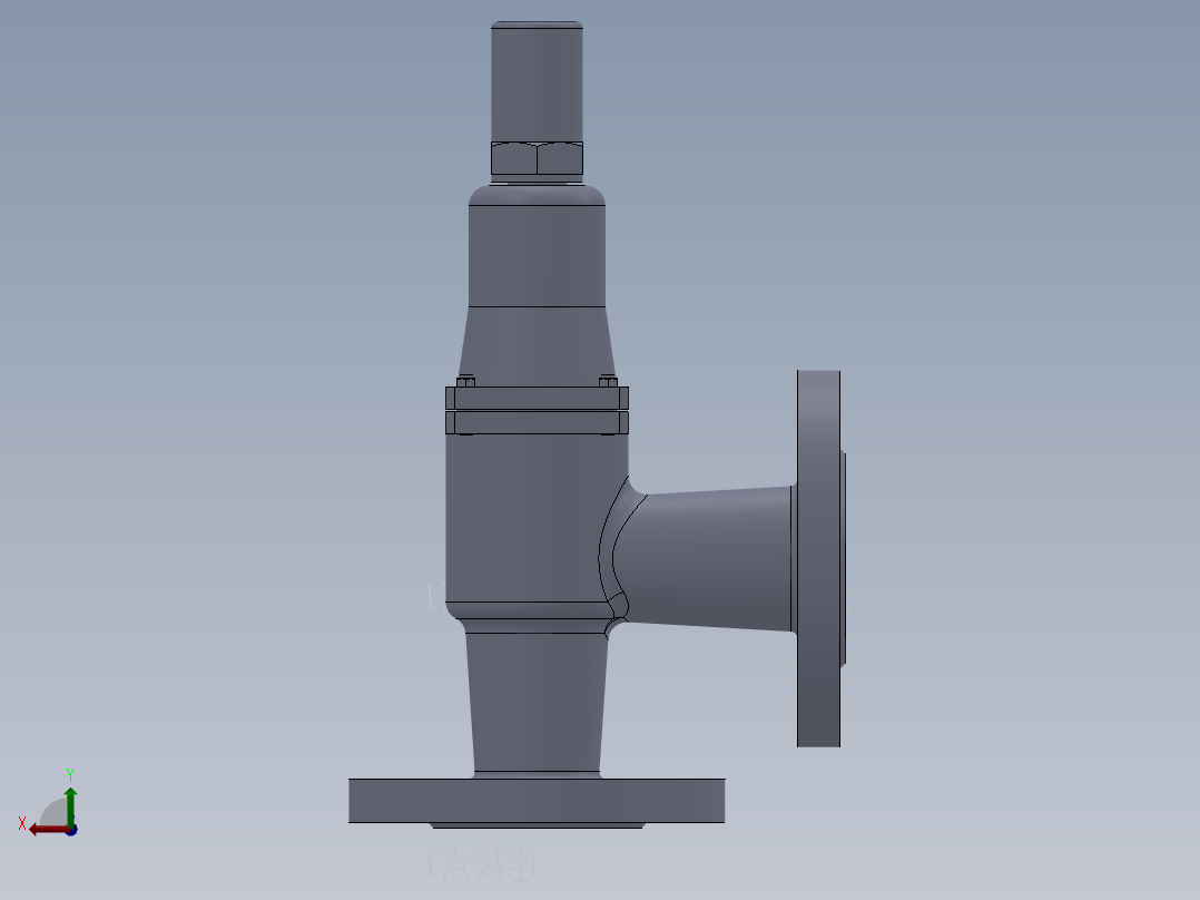 法兰安全阀-304 DN25-DN80后视图
