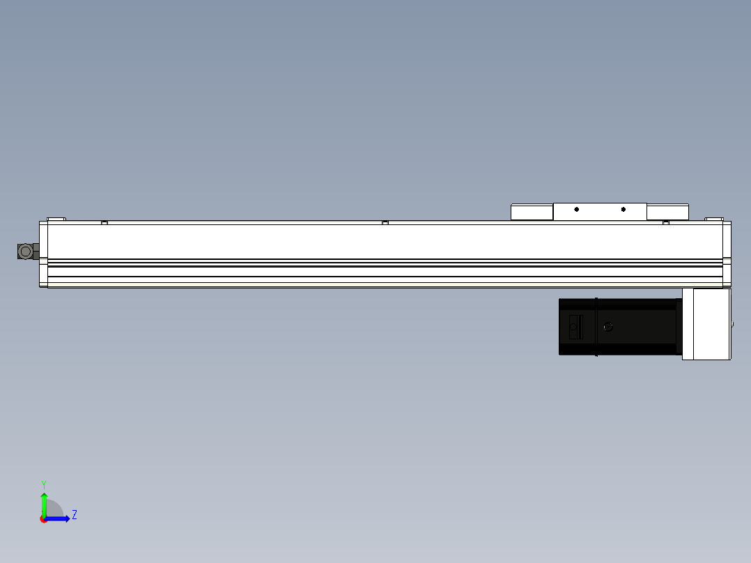Toyo东佑达直线模组-ECH14-450-BM-200W+煞車左视图