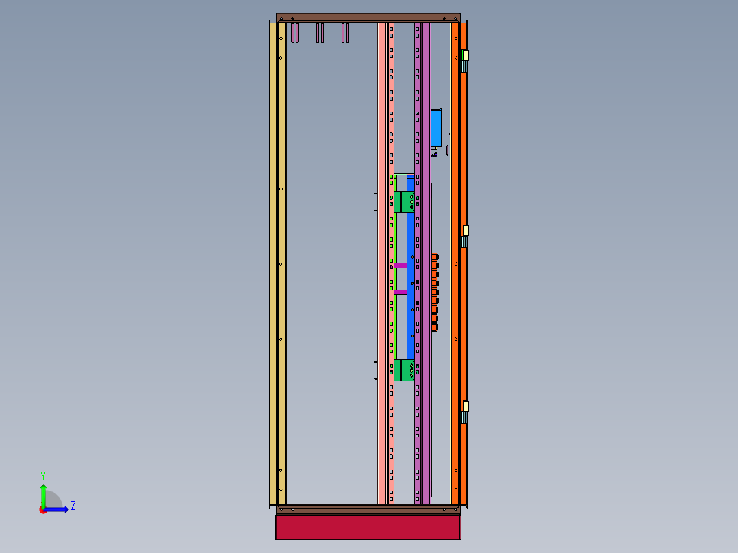 高压进线开关柜左视图