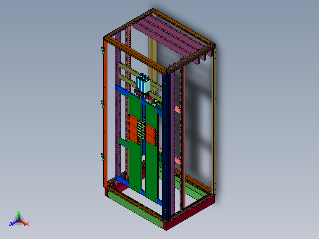 高压进线开关柜正等轴测图