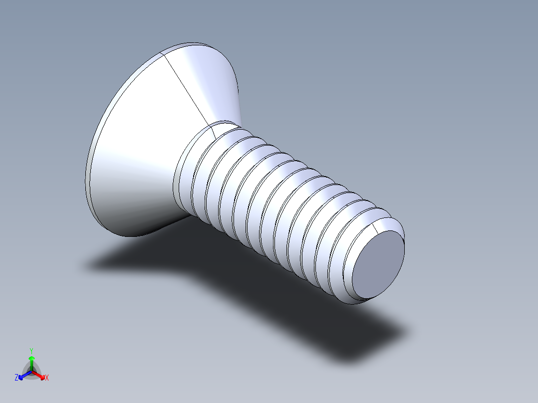 锥形内六角头螺钉-FHCS 8-32 x 0.500