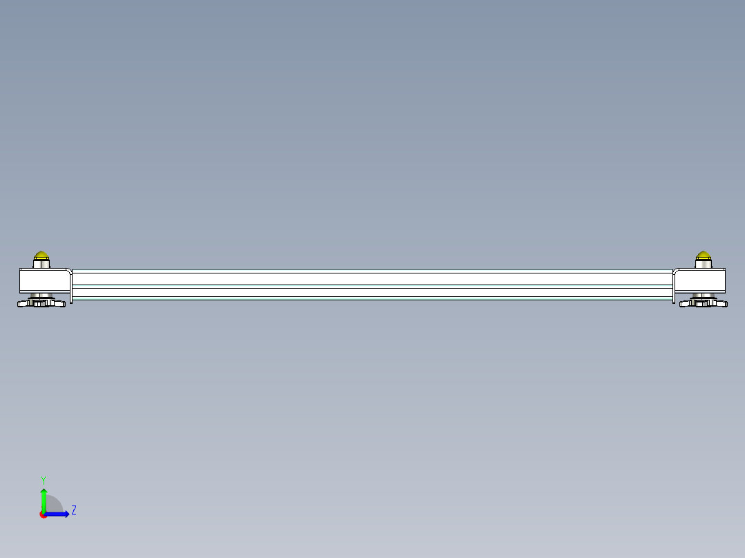 20英尺ISO罐式集装箱底盘拖车左视图