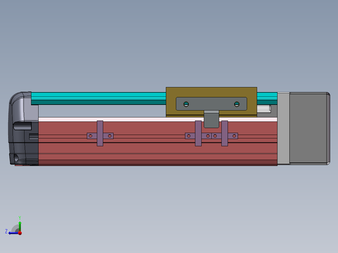 MTH丝杆半封闭模组MTH13-BL-200W右视图