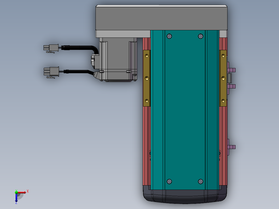 MTH丝杆半封闭模组MTH13-BL-200W俯视图