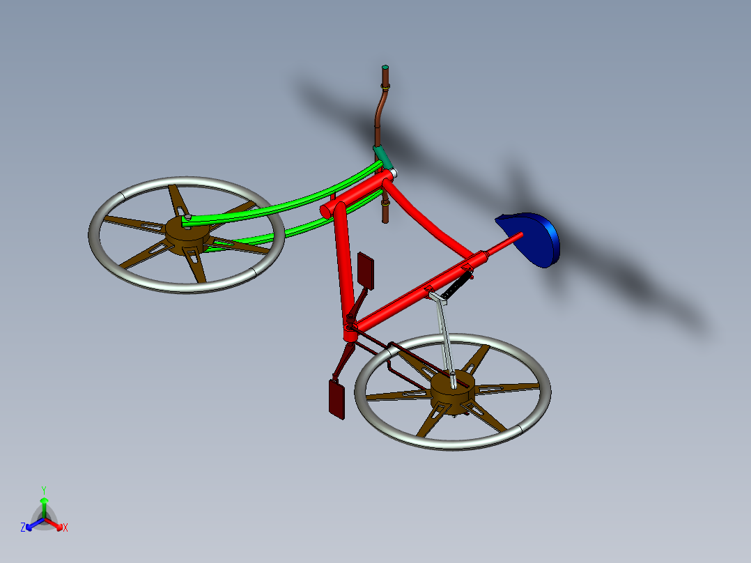 9---自行车SW2016三维图纸模型设计图纸