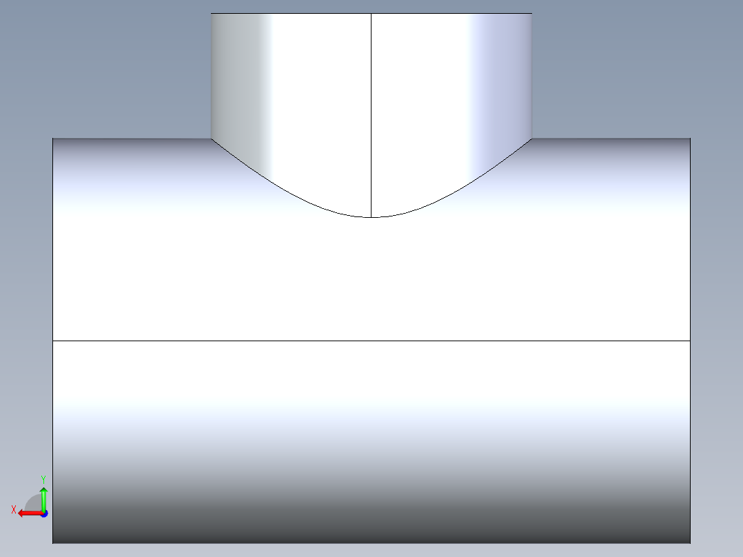 CPVC管件02-Sch80_ReducingTee_SxSxS_9801-422_4.5in x 3in后视图