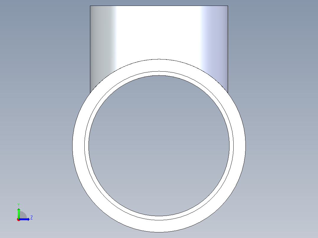 CPVC管件02-Sch80_ReducingTee_SxSxS_9801-422_4.5in x 3in左视图