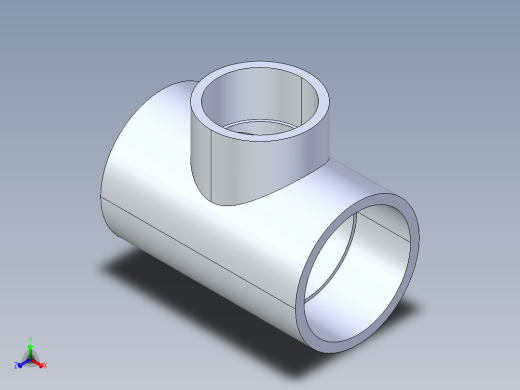 CPVC管件02-Sch80_ReducingTee_SxSxS_9801-422_4.5in x 3in正等轴测缩略图