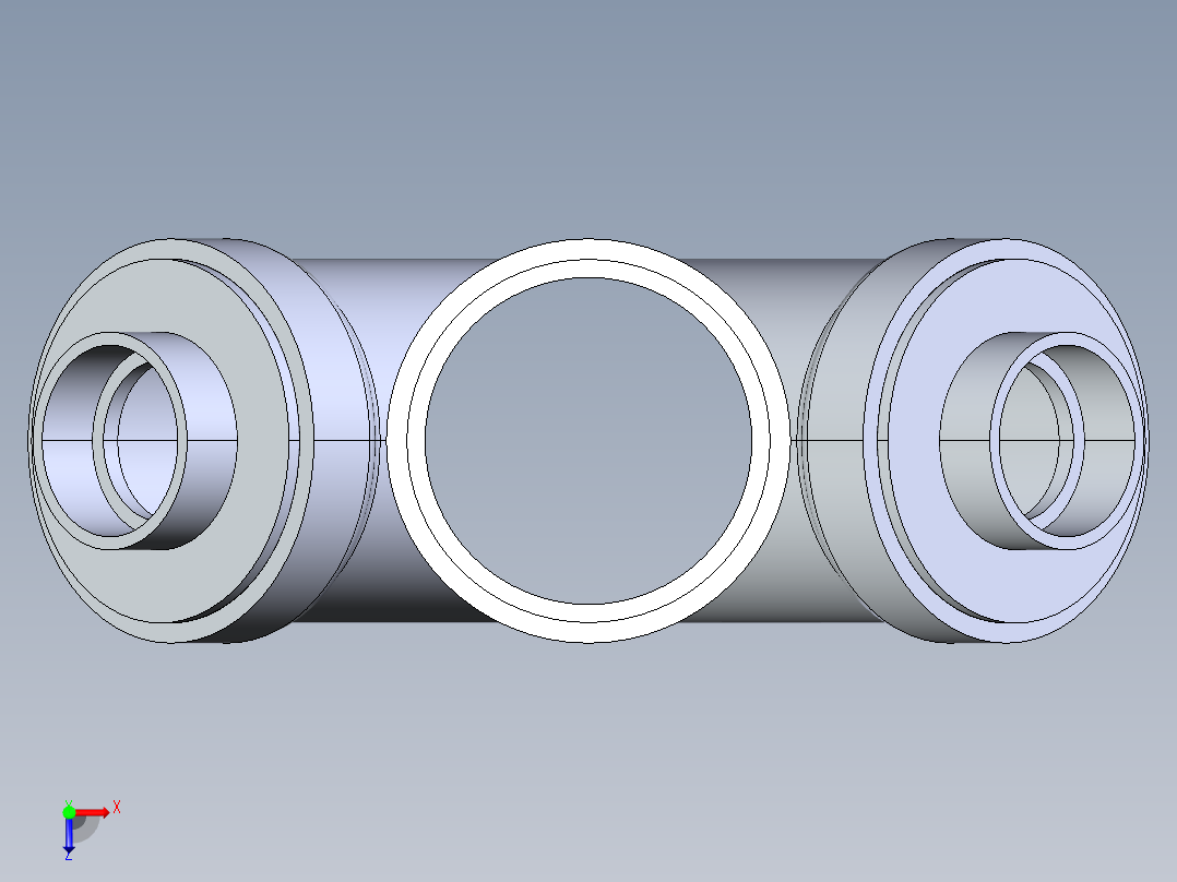 船舶管路系统S8_SeaDrainPLUS_DoubleReducingWye-SxSxSxS_37E263534_4x4x2x2in Sea Drain Plus - Double ReducingWye - SxSxSxS俯视图