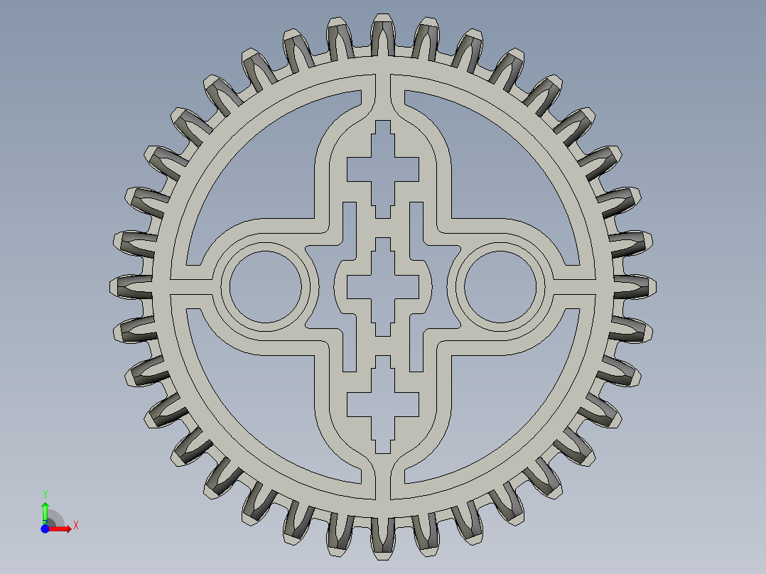 乐高 36 齿双锥齿轮前视图