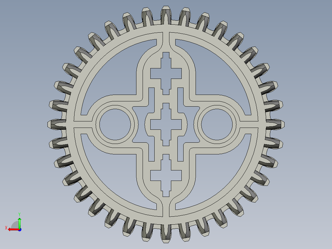 乐高 36 齿双锥齿轮后视图