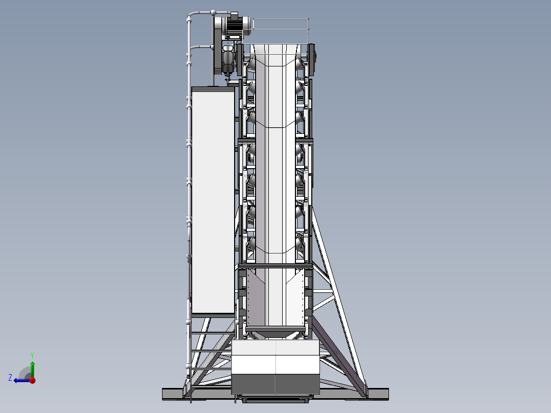 矿山输送机（0.6m宽 x12m长）右视图