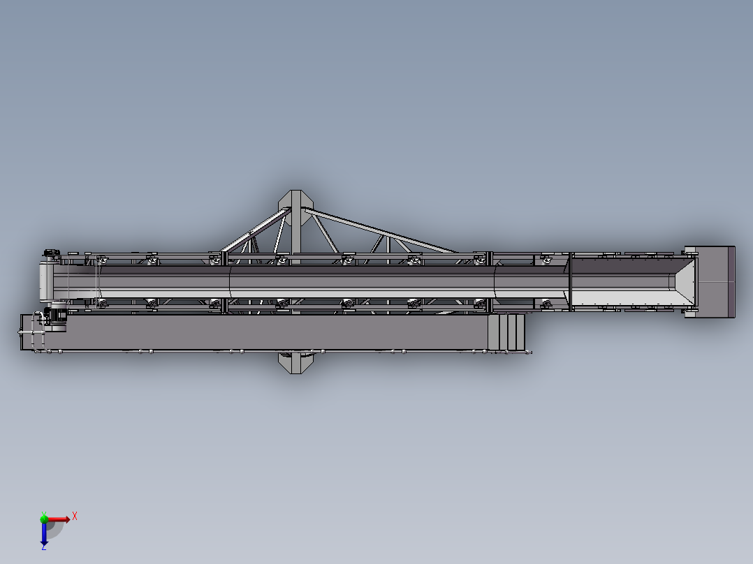 矿山输送机（0.6m宽 x12m长）俯视图
