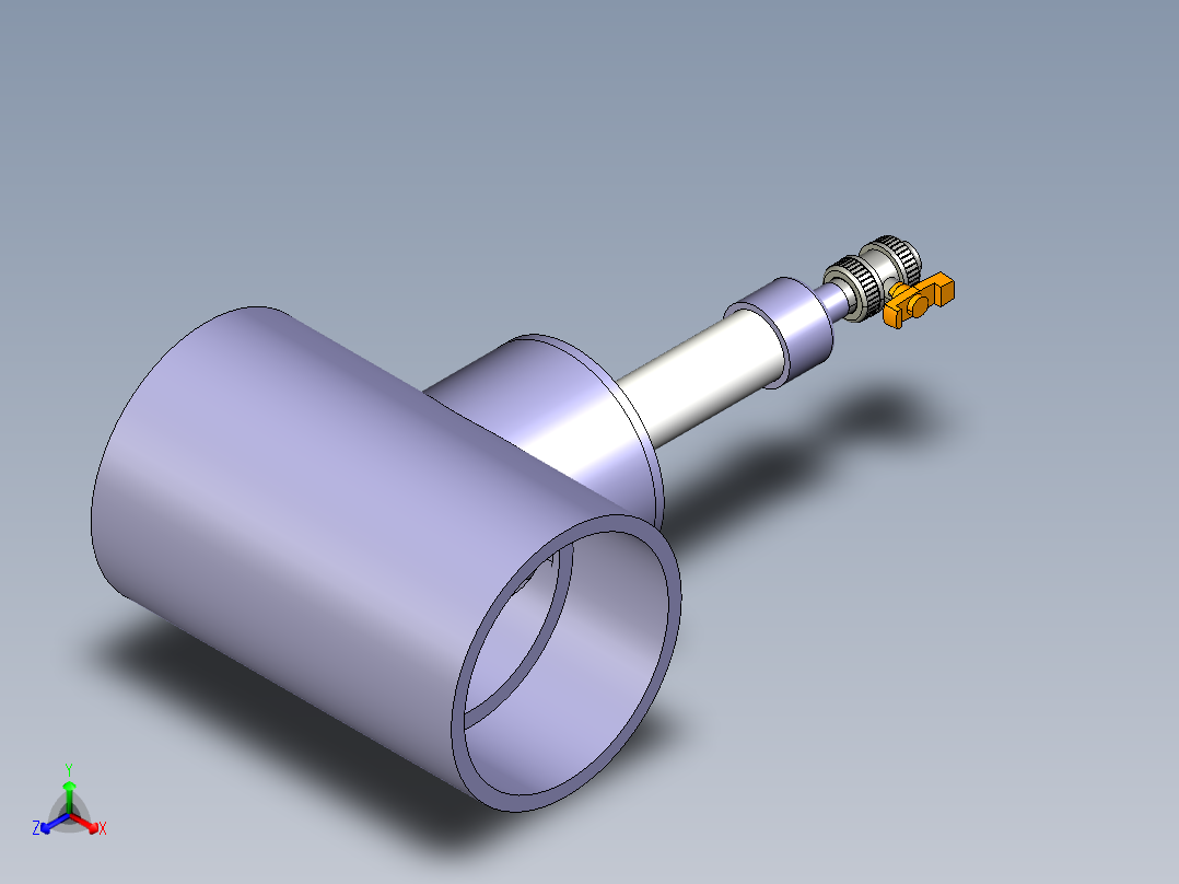 [PVC] 低点排放高点通风三通[目视泄漏检测]Low Point Drain-High Point Vent Tee [Visual Leak Detection]正等轴测图