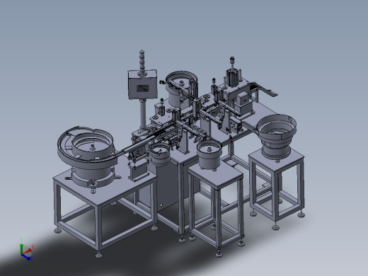 前支架板上垫片、轴承、压片一体组装机