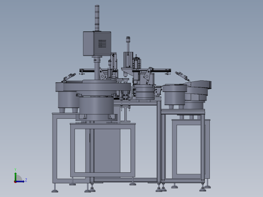 前支架板上垫片、轴承、压片一体组装机左视缩略图
