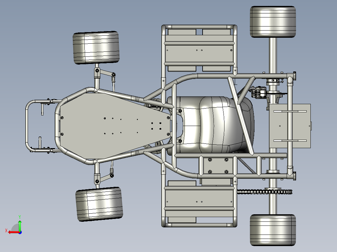 电动卡丁车3后视图