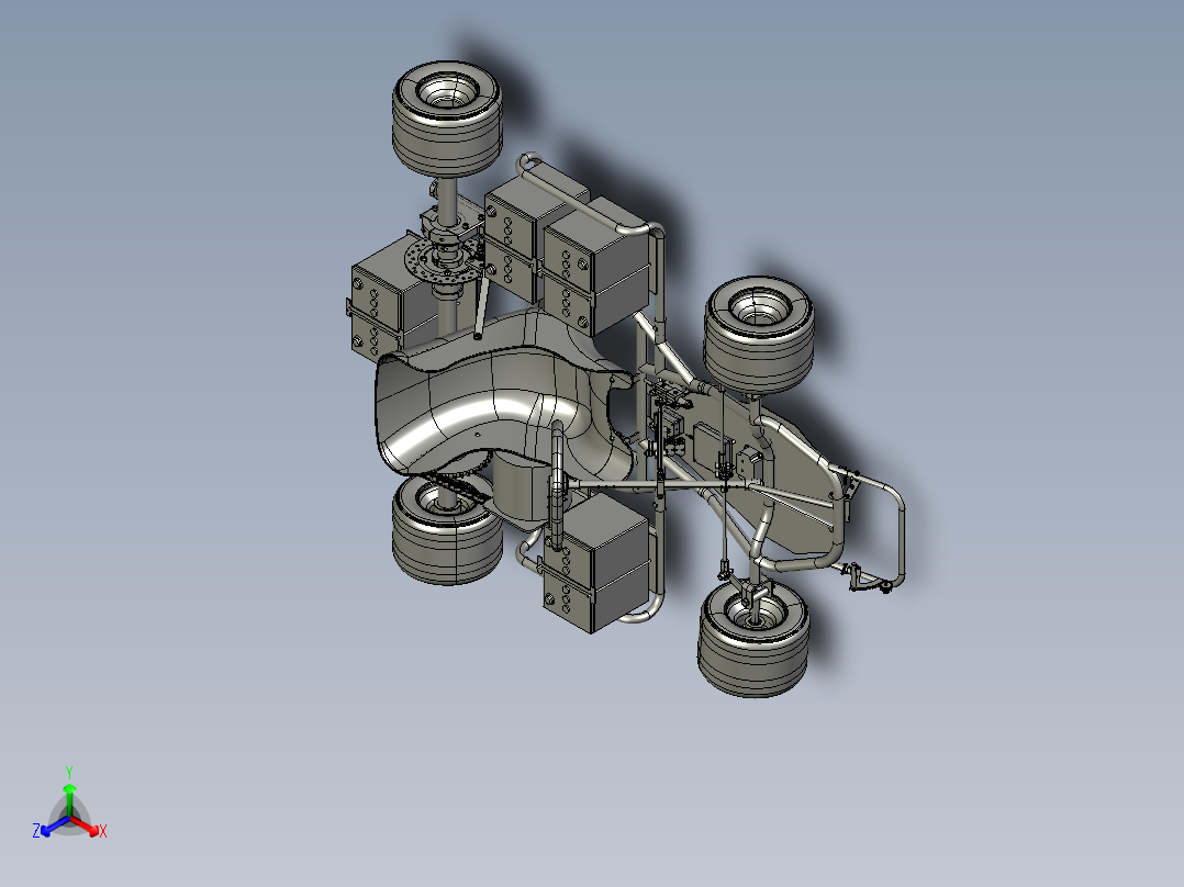 电动卡丁车3正等轴测图
