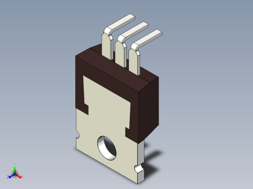 TO220弯曲和镜像引脚正等轴测缩略图