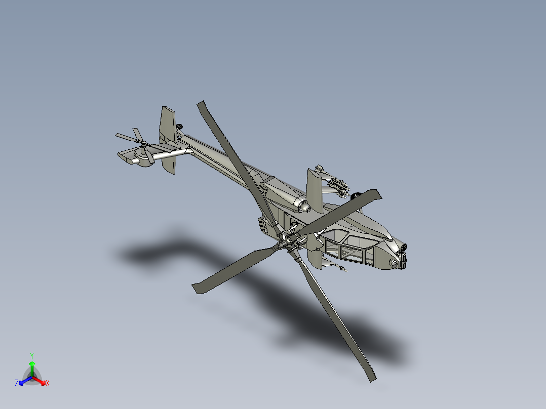 直升飞机 飞机模型设计 (19)