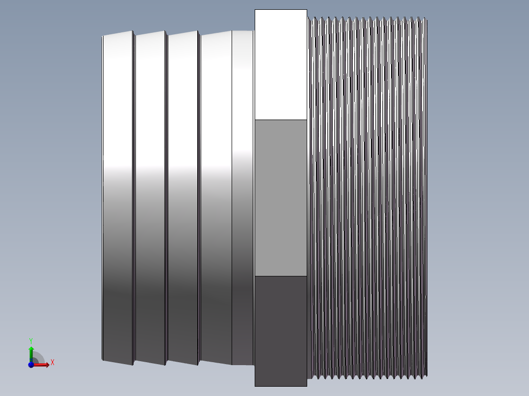 水管接头-有边 [DN100X103]前视图