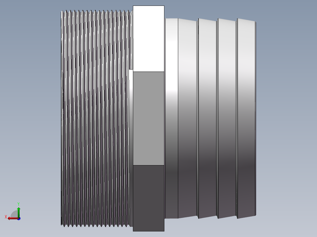 水管接头-有边 [DN100X103]后视图