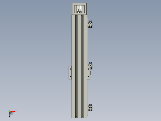 直线模组LHK60C-400A1-F0CS2设计图纸俯视缩略图
