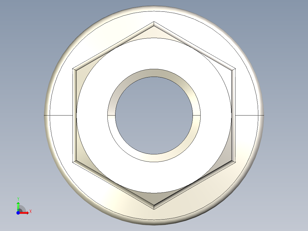 型材-BR M6 FLANGE NUT KJN523925前视图
