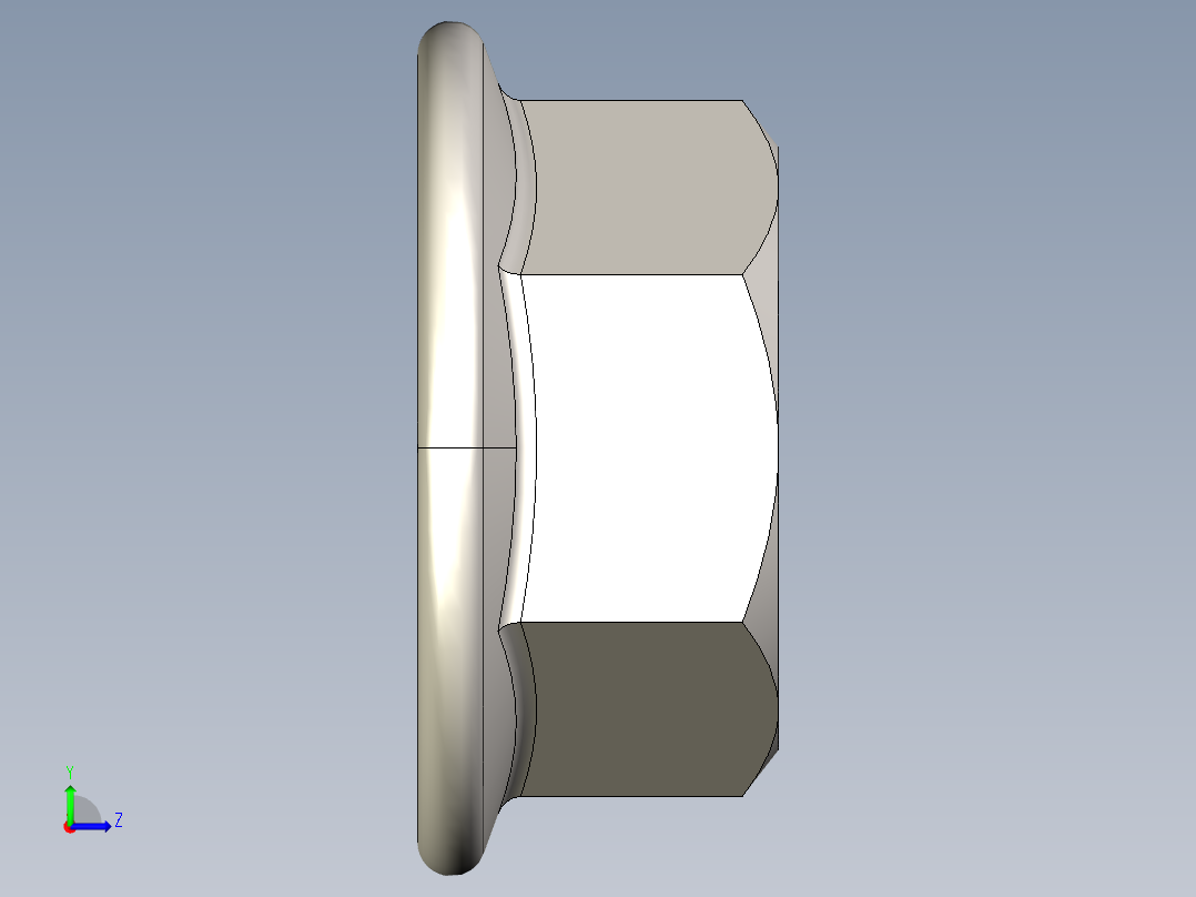 型材-BR M6 FLANGE NUT KJN523925左视图