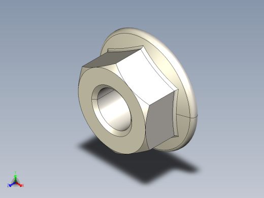 型材-BR M6 FLANGE NUT KJN523925正等轴测缩略图