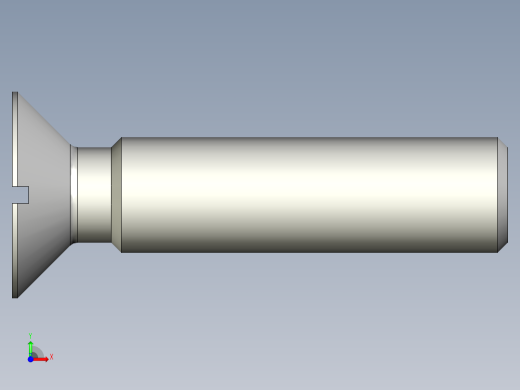 沉头螺钉-Screw_-M14-L60_48-25-2x2-45_-Countersunk_head.stp前视缩略图
