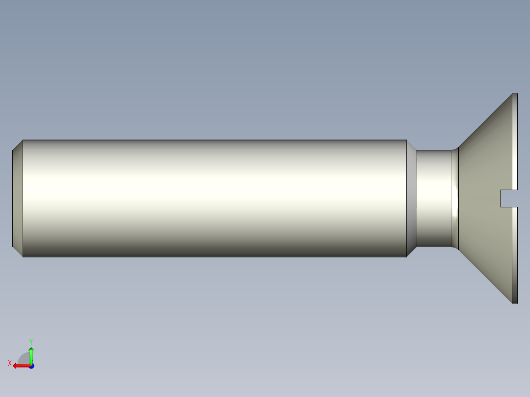 沉头螺钉-Screw_-M14-L60_48-25-2x2-45_-Countersunk_head.stp后视图