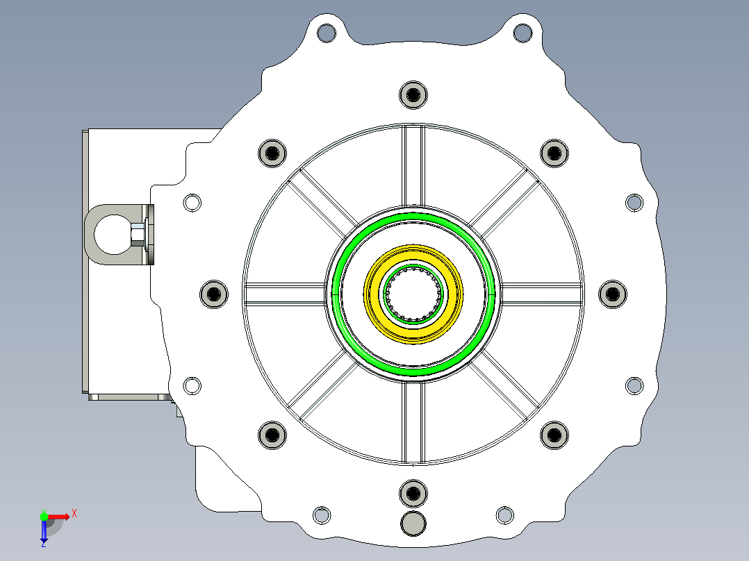 新能源汉腾幸福ES01纯电动车电机_EB25俯视图