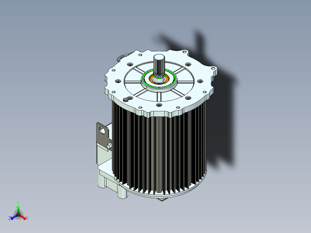 新能源汉腾幸福ES01纯电动车电机_EB25正等轴测图