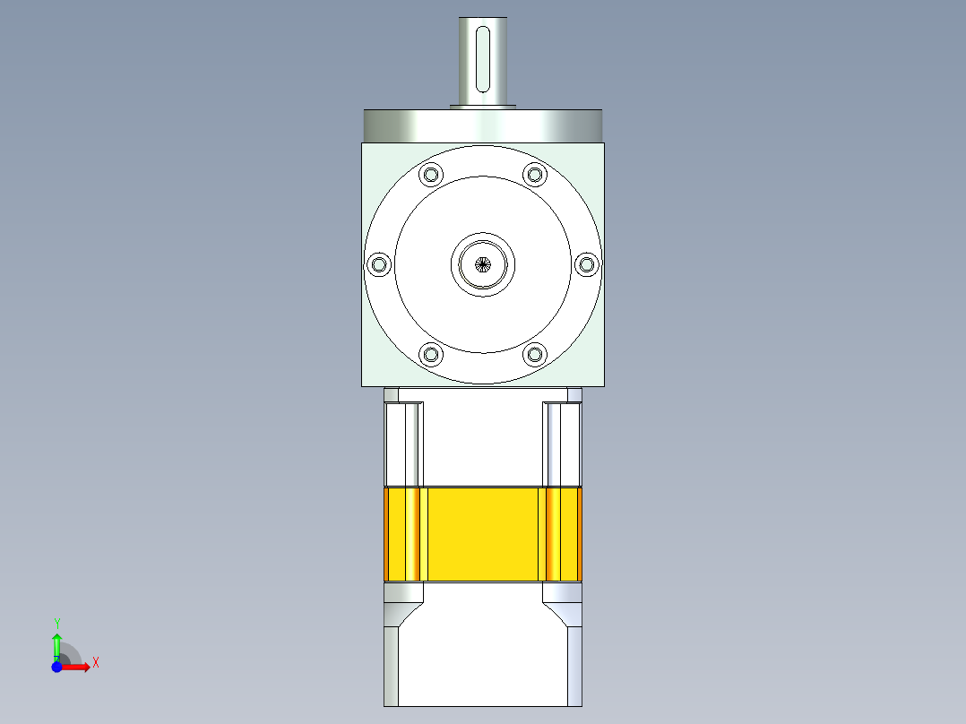 换向器PW110（垂直输出）PGH90-L2 19-70-90-M6.stp前视图