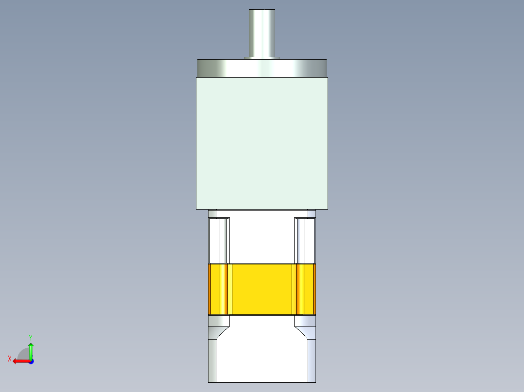 换向器PW110（垂直输出）PGH90-L2 19-70-90-M6.stp后视图