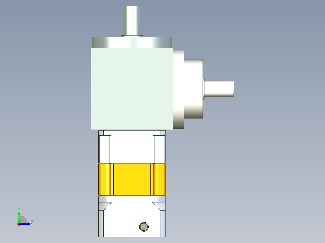 换向器PW110（垂直输出）PGH90-L2 19-70-90-M6.stp左视图