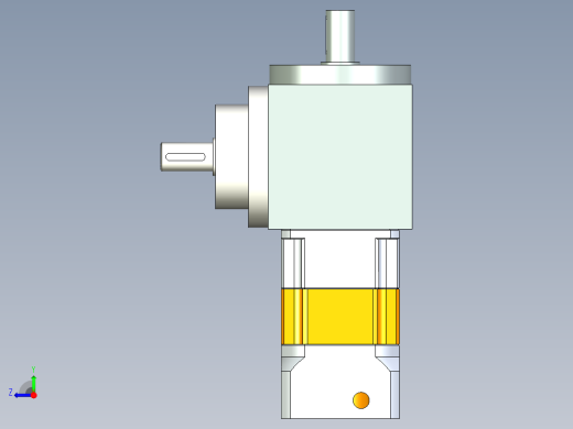 换向器PW110（垂直输出）PGH90-L2 19-70-90-M6.stp右视缩略图