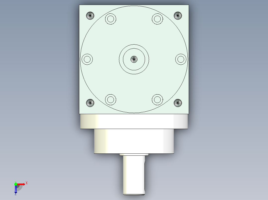 换向器PW110（垂直输出）PGH90-L2 19-70-90-M6.stp俯视图