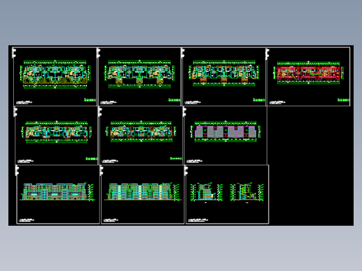 某花园洋房住宅平立剖面图