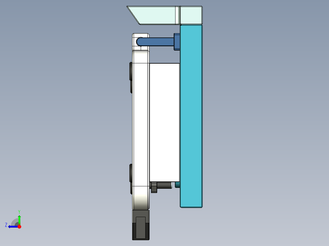 chuiqizhiju-笔记本CNC工装夹具三维模型07251右视图