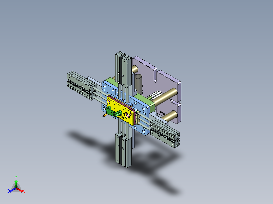 X3-B笔记本CNC工装夹具三维模型-CNC6-0923主视图
