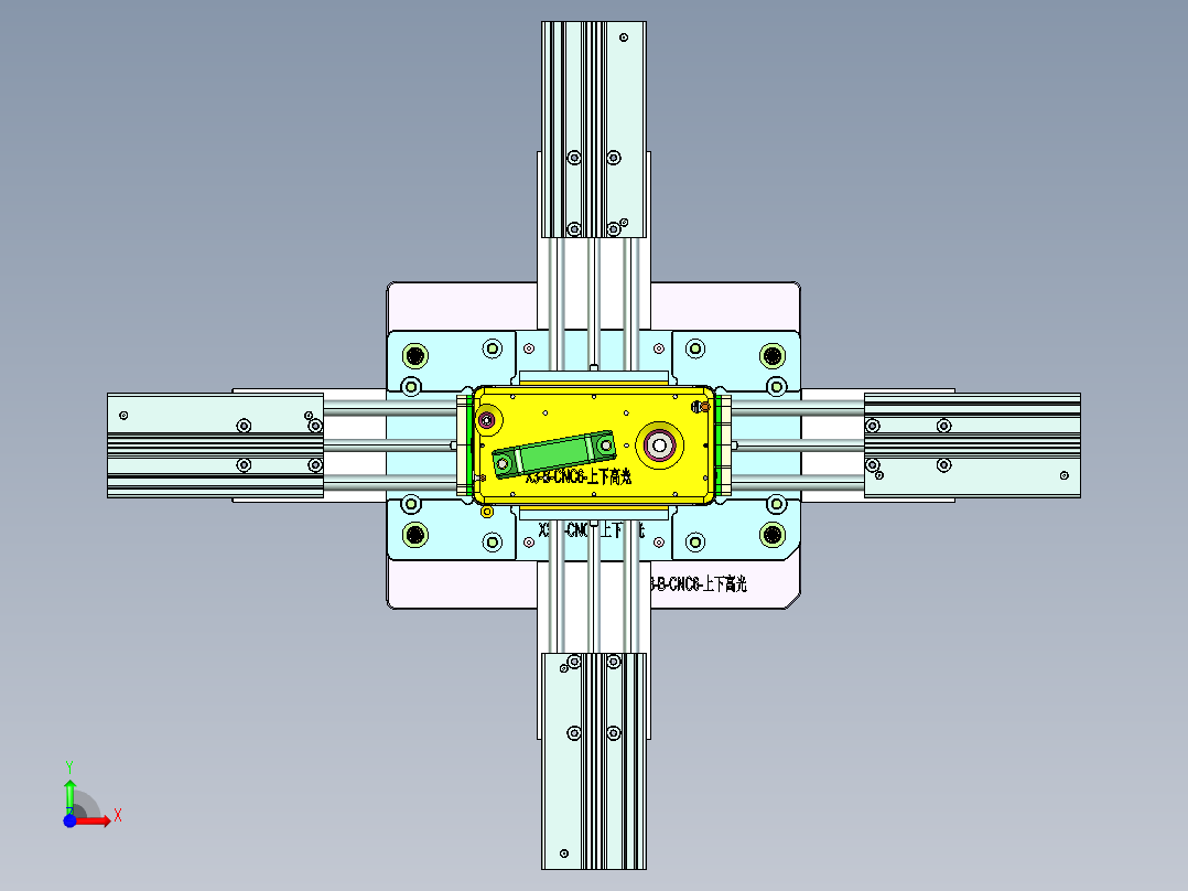 X3-B笔记本CNC工装夹具三维模型-CNC6-0923前视图