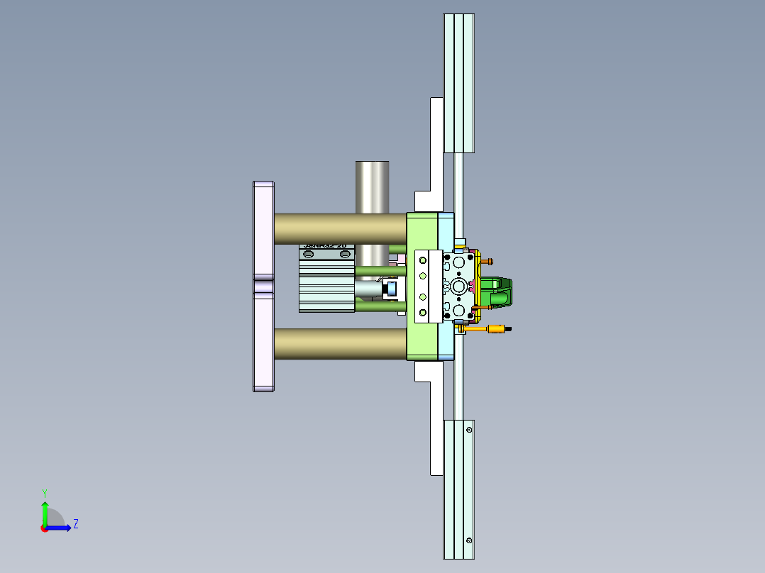 X3-B笔记本CNC工装夹具三维模型-CNC6-0923左视图