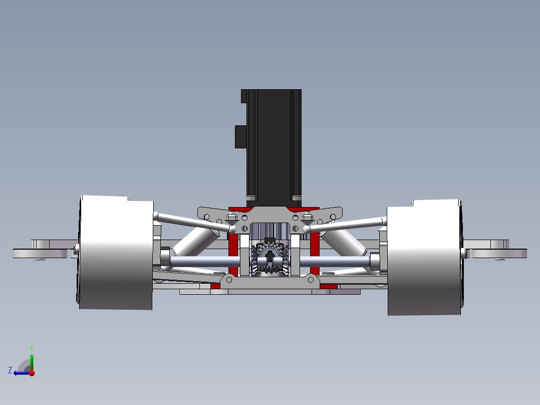自动避障减震小车的设计【三维SW 含仿真动画】【13张CAD图纸+文档右视图
