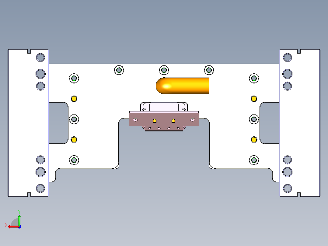 异性折弯件铣外形治具模型后视图