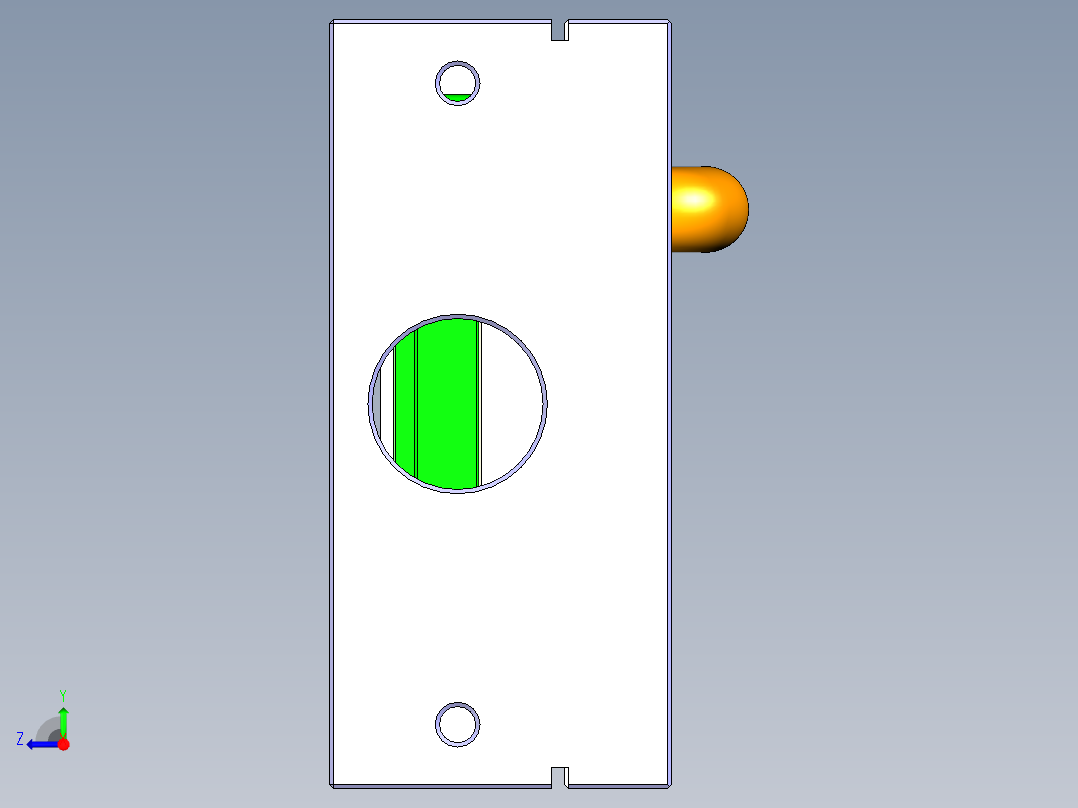 异性折弯件铣外形治具模型右视图